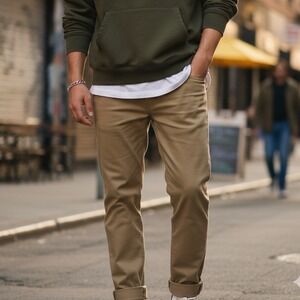 Lee Premium Select Regular Straight Leg Khaki Pants Mens 36x32 Soft Strong